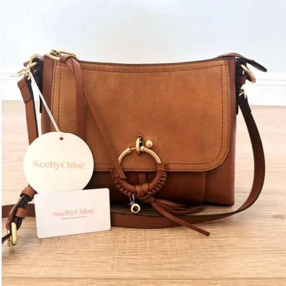 See by Chloé Joan Leather & Suede Crossbody Shoulder Bag NWT - Picture 2 of 15